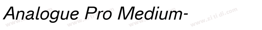 Analogue Pro Medium字体转换